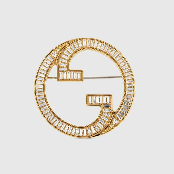 グッチ GUCCI レディース ブロンディ クリスタル ブローチ