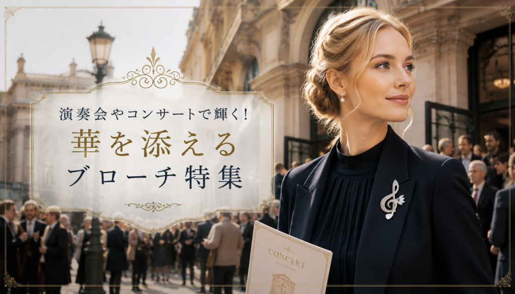 演奏会やコンサートで輝く！華を添えるブローチ特集