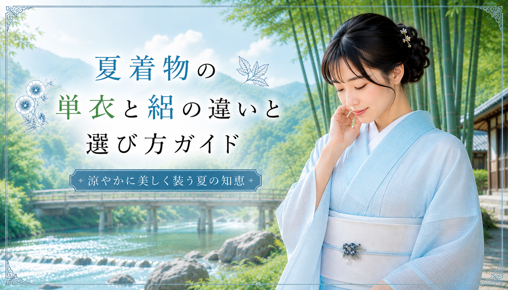 夏着物の単衣と絽の違いと選び方ガイド – ブローチに恋して