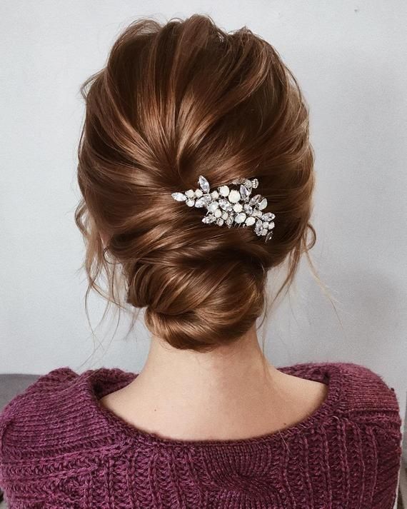 ヘアアクセサリー まとめ髪 ブローチ コーディネート クリスタル コンバーター ヘアスタイル