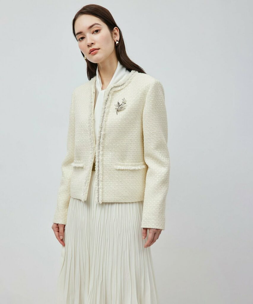 ブローチ　入学式　コーディネート