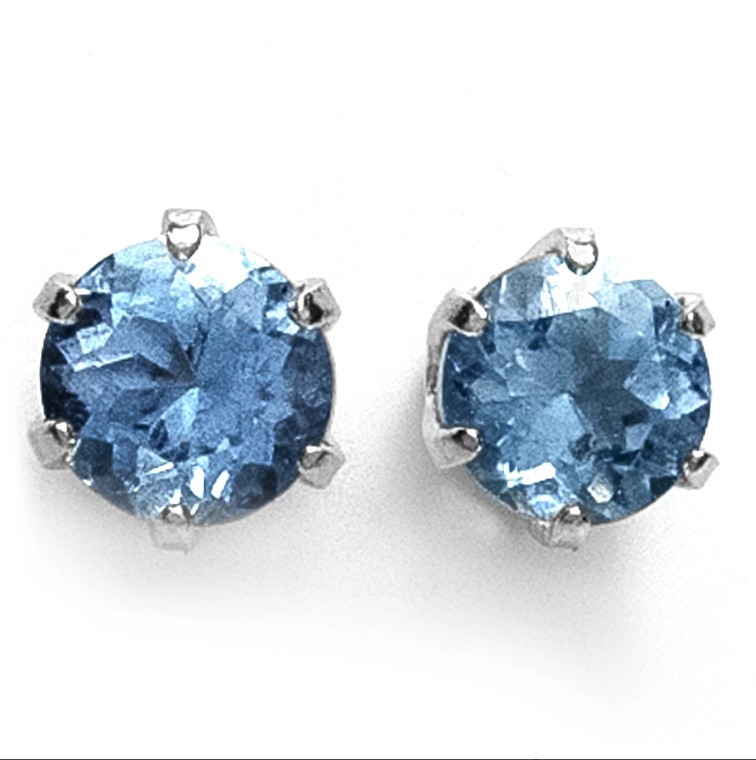 天然 サンタマリア アクアマリン 3.5mm プラチナ ピアス ペア pt900 シンプル ティファニー爪 スタッド プラチナ900 シリコン付き ダブルロックキャッチ プレゼント 3月誕生石 ブルー 青 一粒ジュエリー 記念日 ギフト