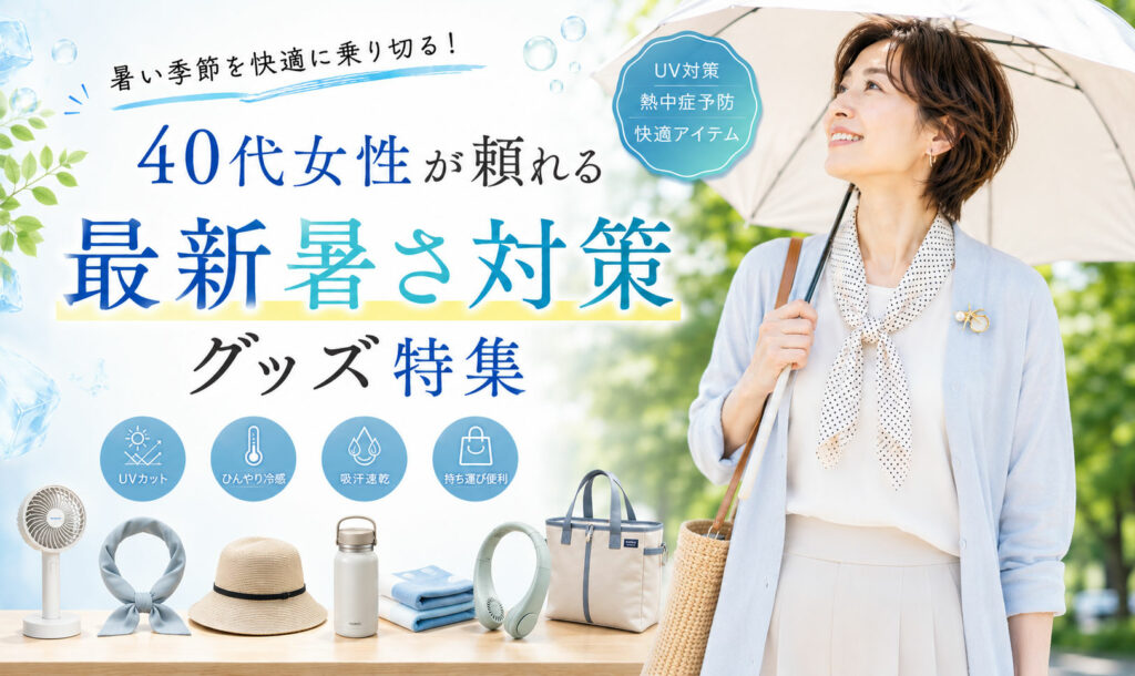 【2026年夏】40代女性が頼れる最新暑さ対策グッズ特集