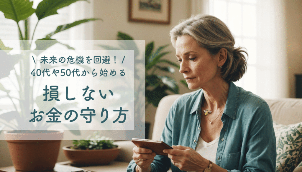 未来の危機を回避！40代や50代から始める損しないお金の守り方