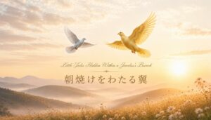 ジュエリスのブローチに秘められた小さな物語　朝焼けをわたる翼