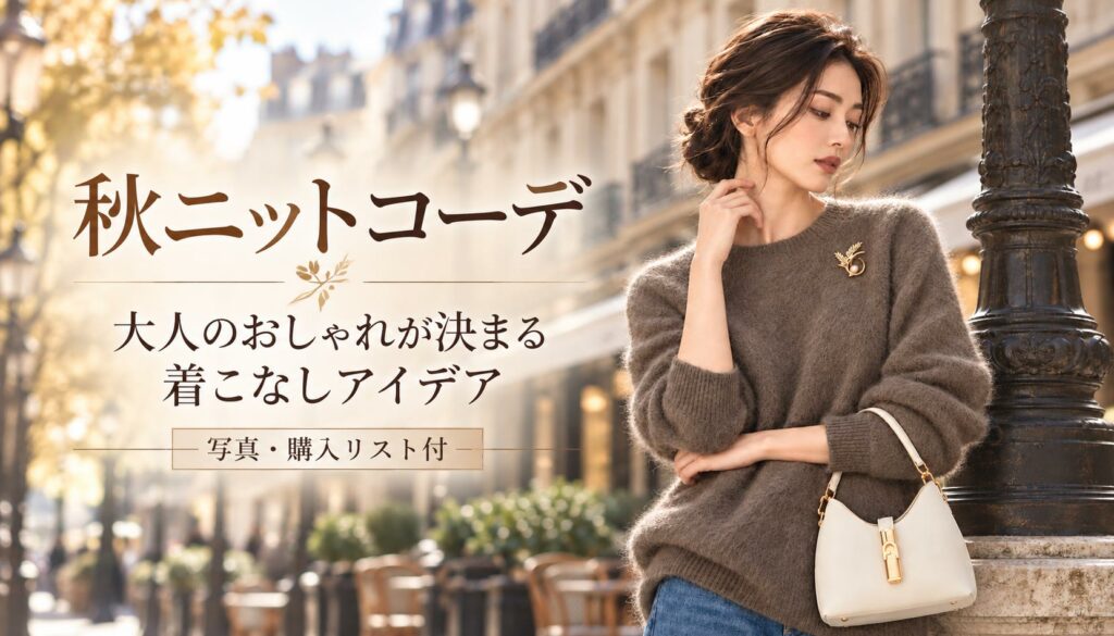 秋ニットコーデ実例｜大人のおしゃれが決まる着こなしアイデア【写真・購入リスト付き】